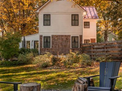 Enjoy a roaring fire in this private, outdoor oasis.