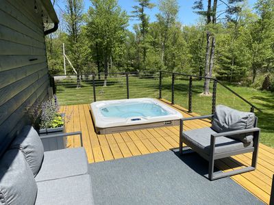 Hot tub available year round and serviced weekly