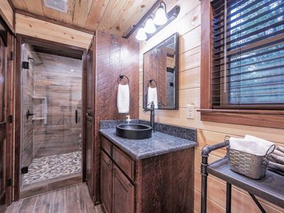 Walk-in shower.