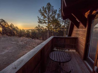 The balcony is another great option to take in the views.