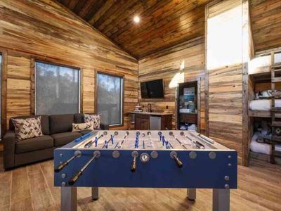Foosball and other entertainment in the bunk room!