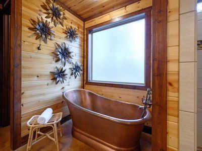 The copper soaking tub