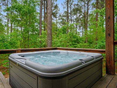 This 6-person hot tub is the ultimate form of relaxation.