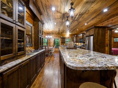 The bar area of the kitchen/dining.