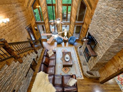 Overlooking the lodge room.