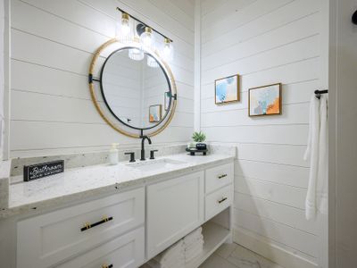 The sink in the private bath.