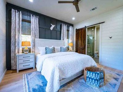 King Suite on Main level w/private oversized bath attached.