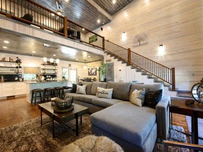 The stairs lead to the loft.
