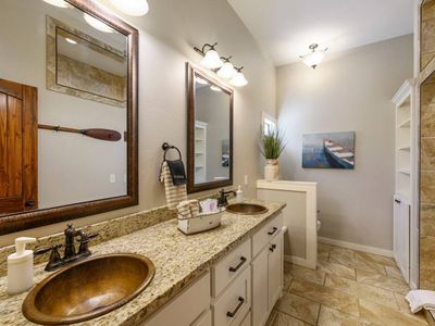 The private bath has a double vanity!