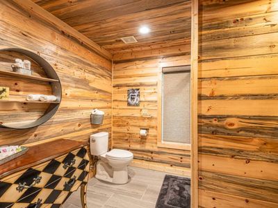 The toilet used by those in the bunk room.