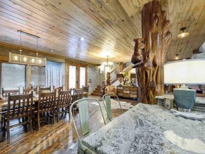Seamlessly transitions into the formal dining area.