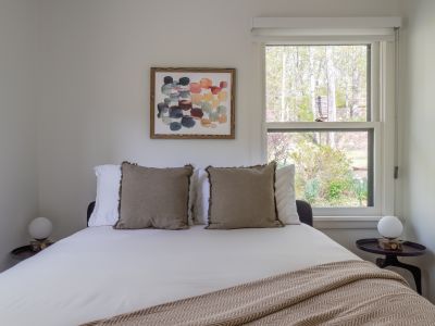 Tucked in to this peaceful corner of the home.