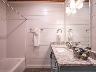 There is a private bathroom for those in the bunk room to use.