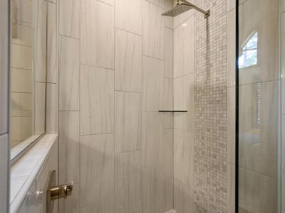 The private bathroom.