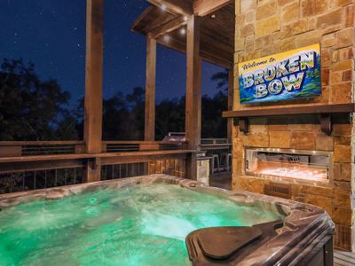 Savor the forest views from your private hot tub oasis, the perfect spot to watch the sun dip behind the trees!