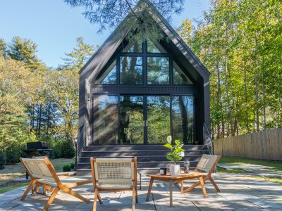 Welcome to River Run Cabin! Views from the backyard patio area, along the Esopus