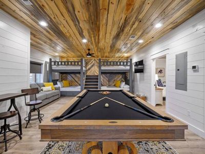 A pool table and additional seating!