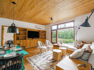 View of the other side of the living and dining area