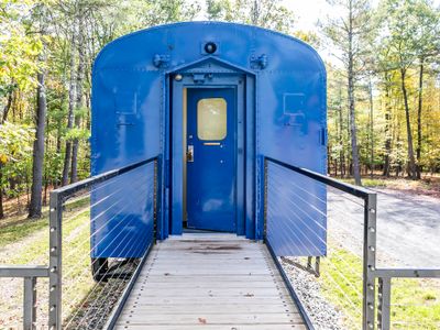 Exterior door on the way to the Bathhouse.