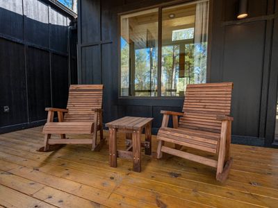 Rocking chairs on the deck!