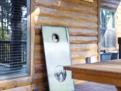 Cornhole is one of the many ways to stay entertained at Yellowstone!