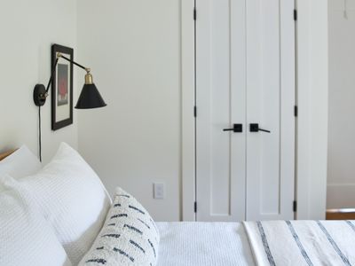 The first guest bedroom in the main house.