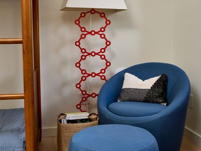 A cozy nook in the guest house bunk room.