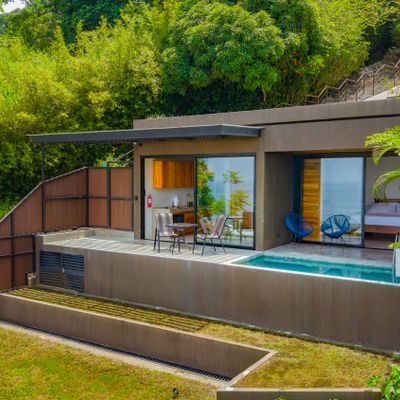 Stylish architecture and private amenities create the perfect vacation escape.