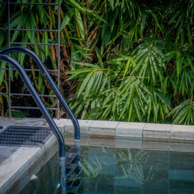 Step into the private pool and unwind in a serene tropical setting.