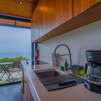 A thoughtfully designed kitchen space with everything needed for a comfortable stay.