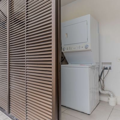 Laundry is free to use and private to the home.