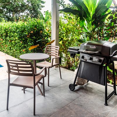 Private BBQ zone ideal for outdoor cooking and dining.