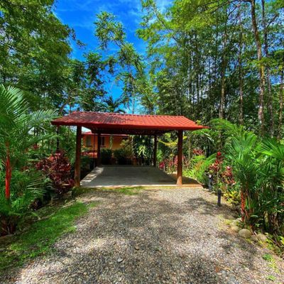 Covered parking area