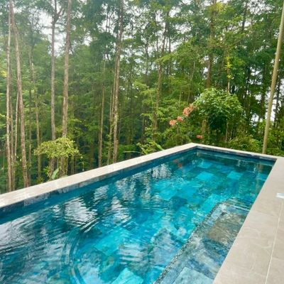Private swimming pool nestled in the jungle of Uvita, Costa Rica.