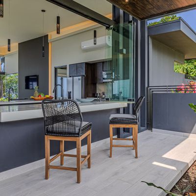 Open the windows to the kitchen for mountain breezes and enjoy your coffee watching the sunrise on the eastern side of the house (the sunsets are spectacular on the pool-side/west-side of the home).