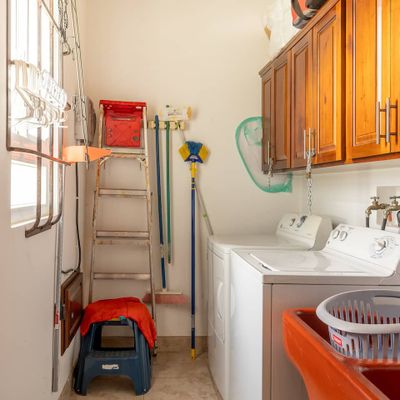 Clothes washer and clothes dryer is free to use.