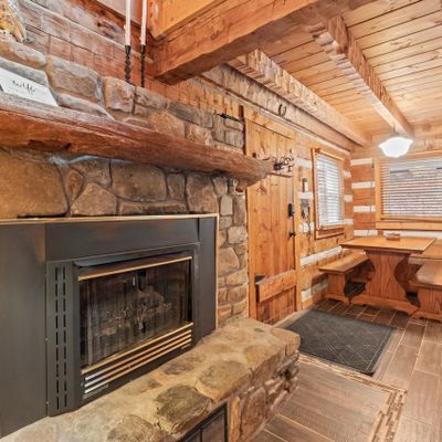 Living room fireplace