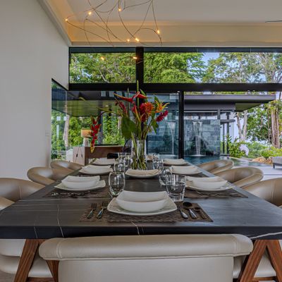 Plenty of room at the large dining table for everyone to enjoy a wonderful meal - ask us about having a private chef prepare meals for you.