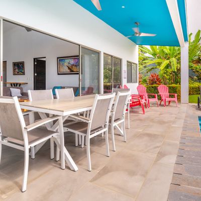 A charming exterior lounge, offering a cozy spot to enjoy the outdoors.
