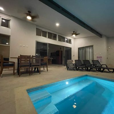 A perfect lighting to enjoy the outdoor spaces even at night!