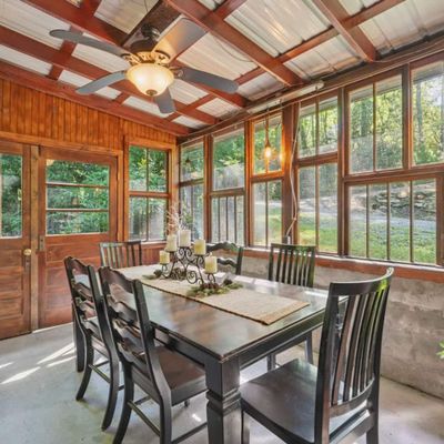 Porch dining area