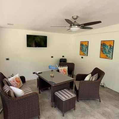 Great outdoor space next to the private swimming pool.