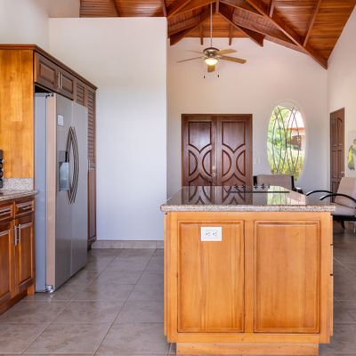 Well-equipped kitchen.