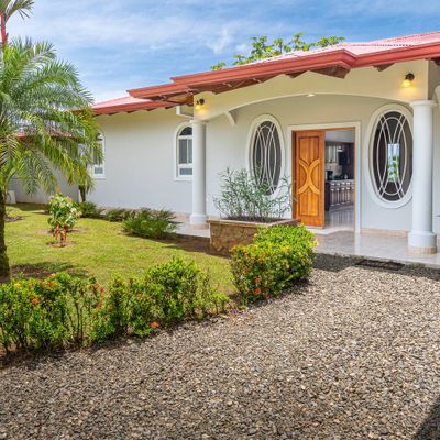 A charming, well-maintained front of the house