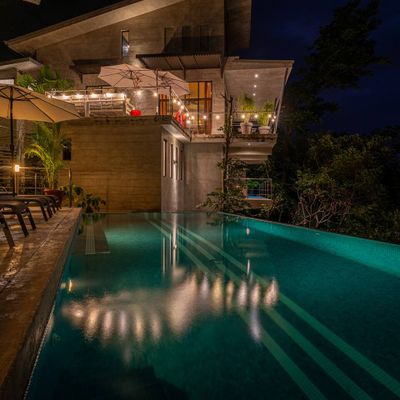 Enjoy an evening swim in the infinity pool.