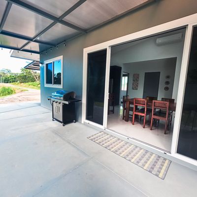 A modern grill area, perfect for outdoor cooking and entertaining with friends.