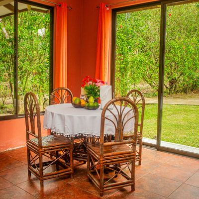 A multi-purpose center table, perfect for dining while relaxing in the living room.