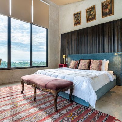 Penthouse bedroom.