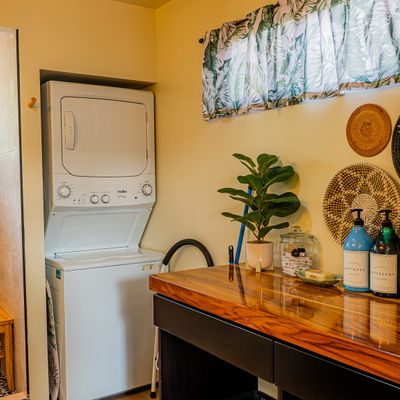 A simple, functional laundry room with everything you need in one place.