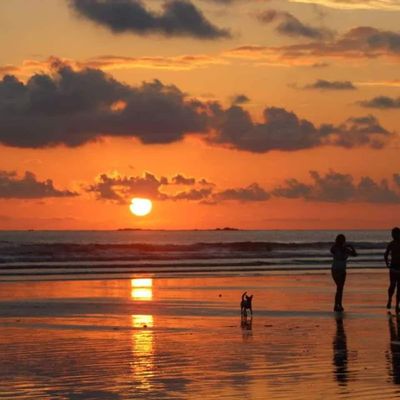 A typical sunset at the nearby beach/National Park.